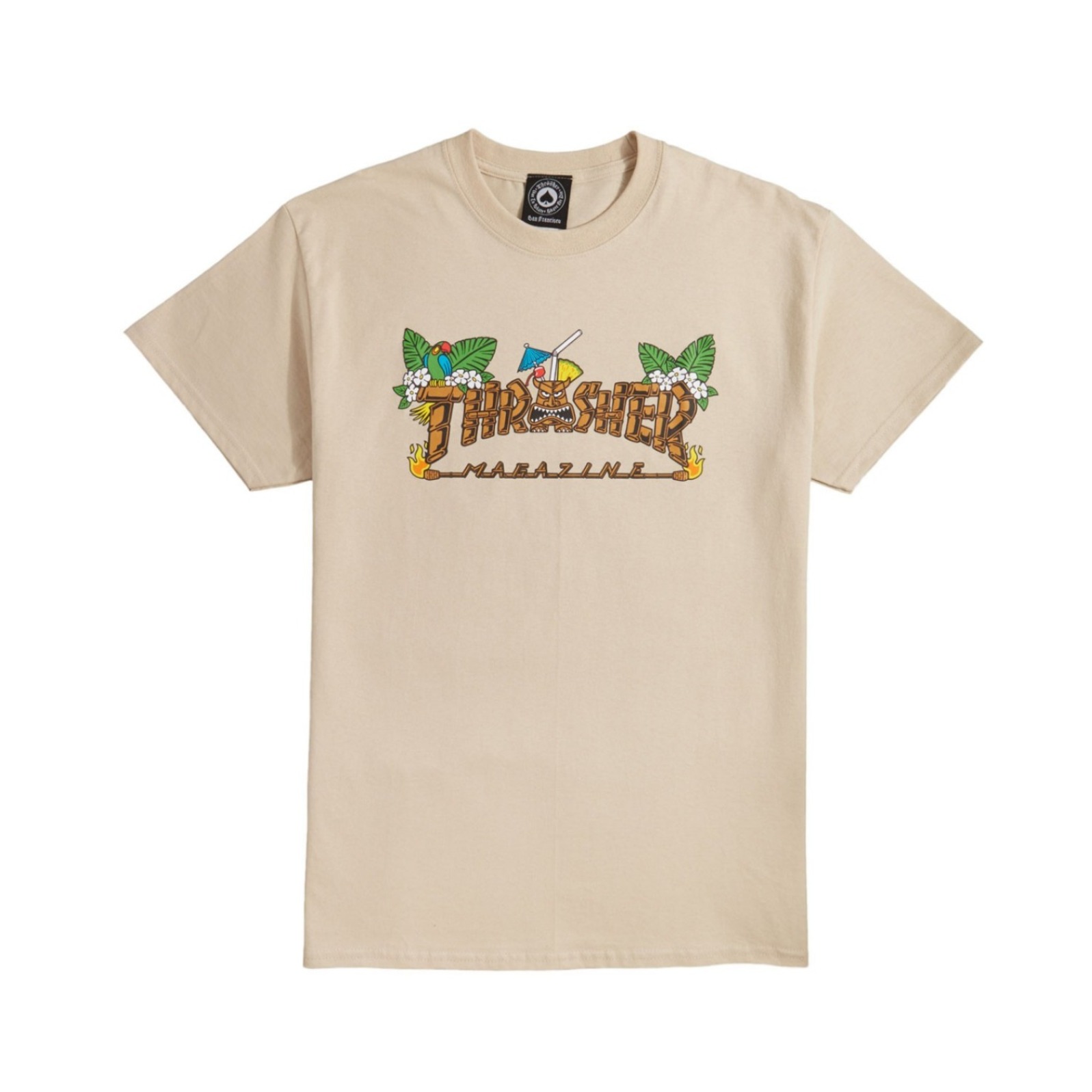 【王一博同款】Thrasher 美版提基图腾神像夏威夷印花圆领短袖T恤 男女同款