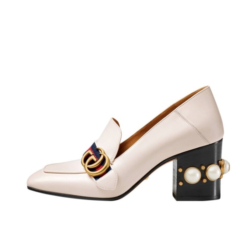 Gucci 双G系列 高跟皮鞋 425943 