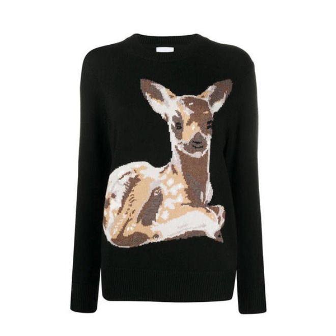 Burberry 博柏利 小鹿嵌花羊毛毛衣