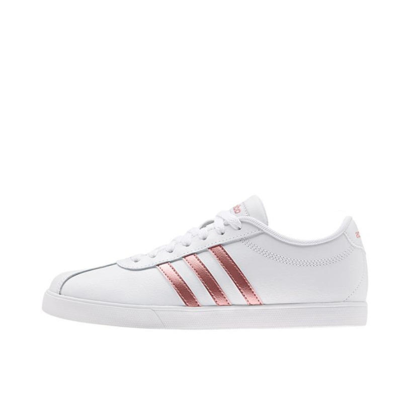 推荐商品：adidas Courtset T头鞋 德训鞋 板鞋 简约百搭轻便舒适防滑耐磨轻运动网球低帮 白色/玫瑰金