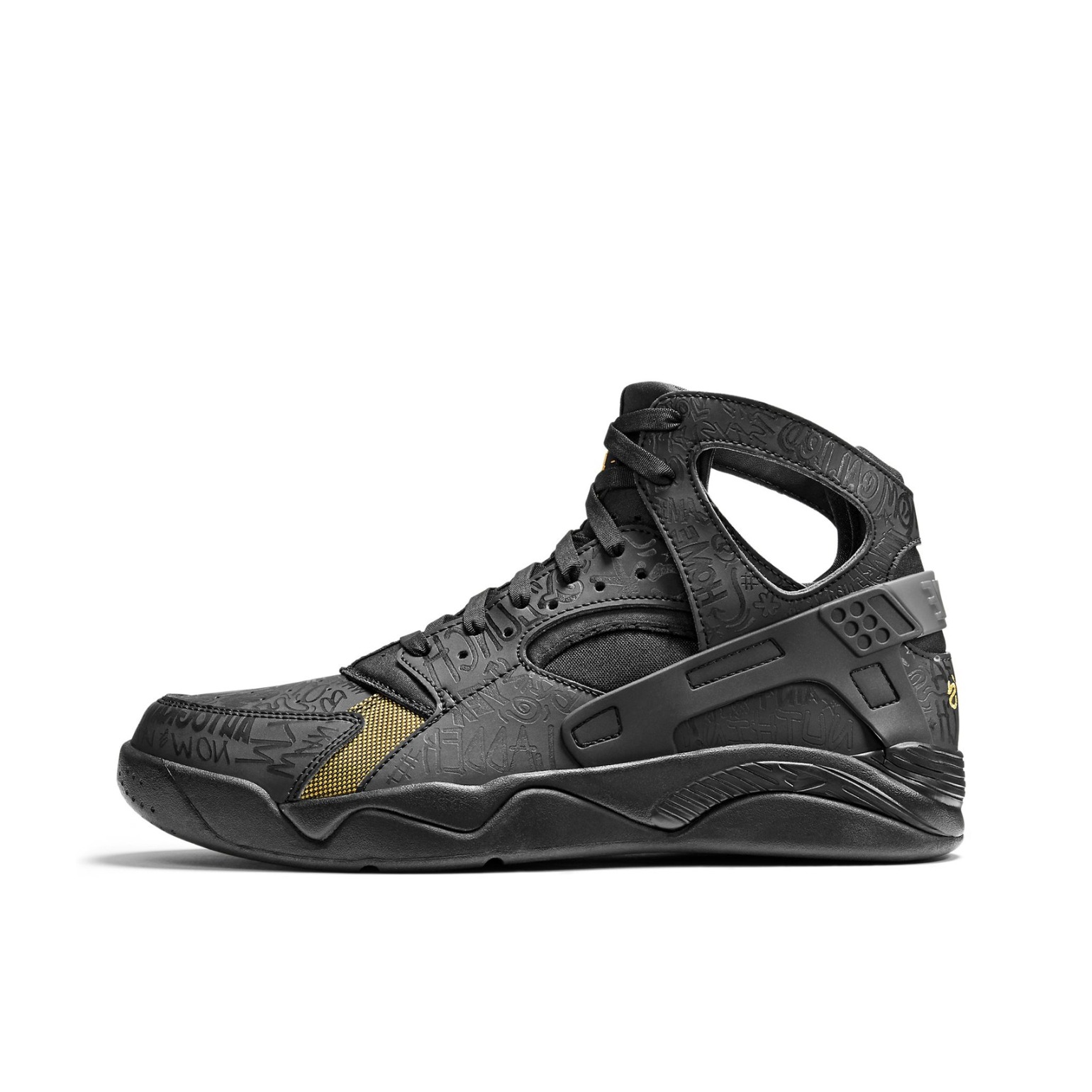 推荐商品：Nike Air Flight Huarache 防滑耐磨 减震 舒适透气 复古百搭 篮球鞋 垃圾话/黑色/黄色