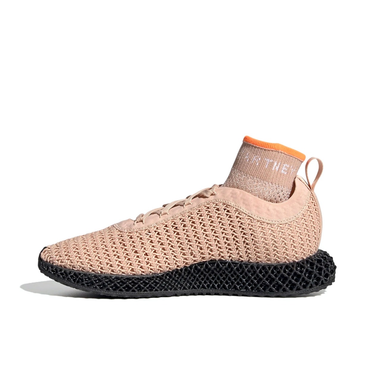 推荐商品：adidas Alphaedge 4D 跑鞋 碳板减震防滑耐磨透气织物 Soft Powder 女款/Stella McCartney联名/浅粉/信号橙/黑色