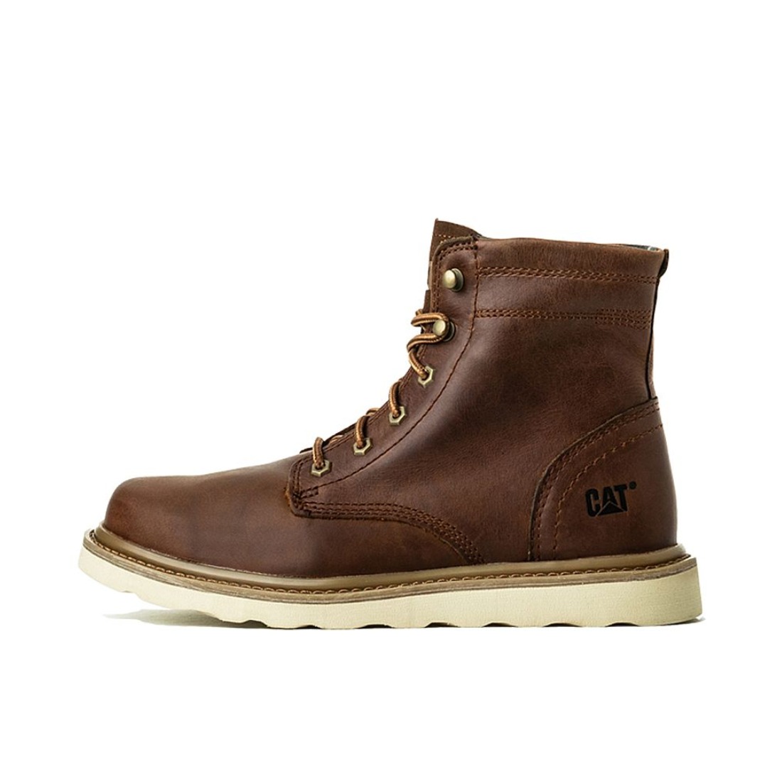 推荐商品：Cat/卡特 Chronicle Boot 休闲时尚 复古百搭 防滑耐磨 头层牛皮 短筒 时装靴 棕色