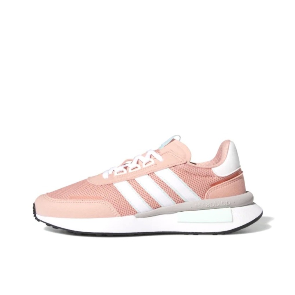 推荐商品：adidas Originals Retroset 耐磨透气 舒适减震 跑鞋 女款/粉色/白色