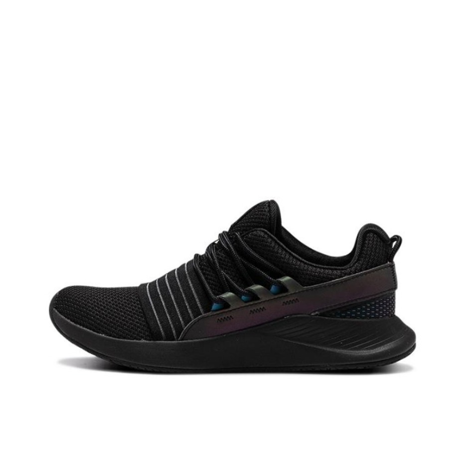 推荐商品：Under Armour/安德玛 Charged Breathe 缓震耐磨 舒适透气 织物网布 运动休闲鞋 黑色