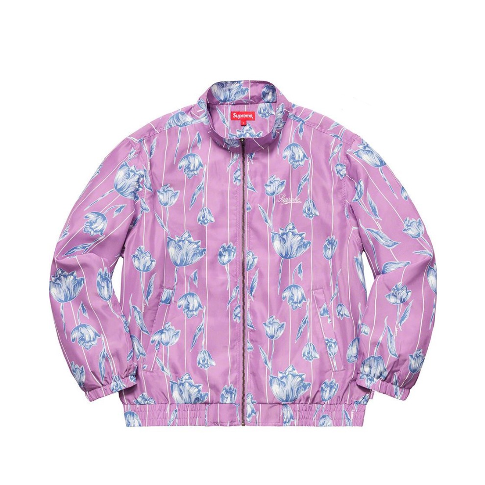 Supreme Floral Silk Track Jacket 花卉丝绸立领夹克 男女同款 SUP-SS19-10345