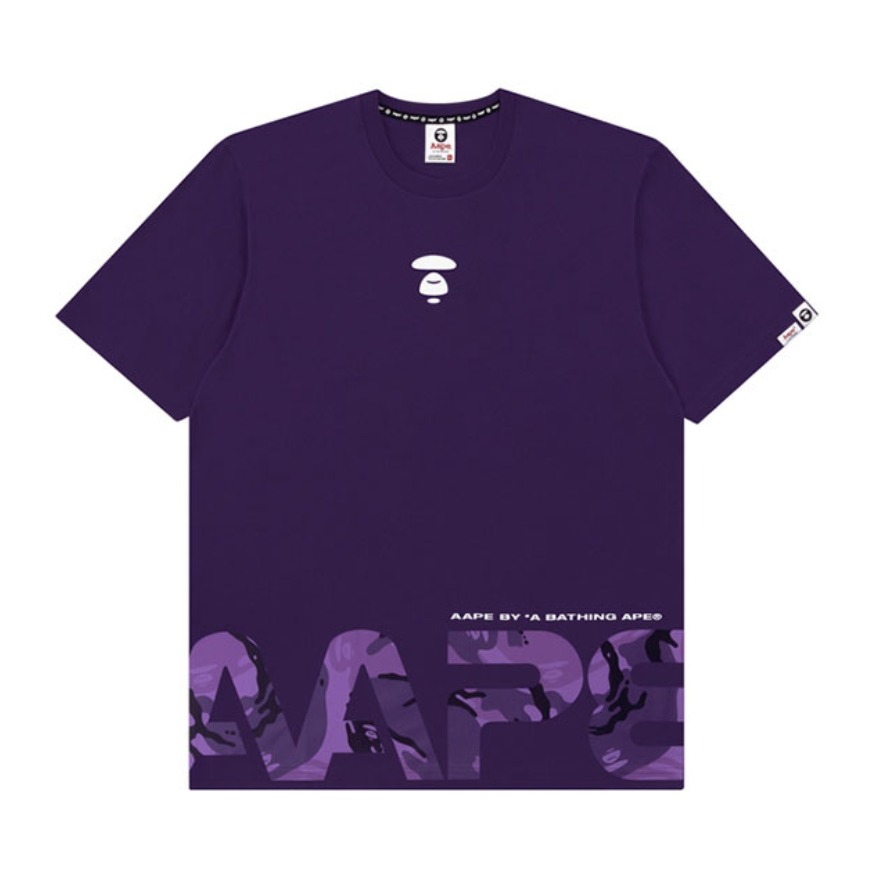 Aape 猿人迷彩logo印花短袖T恤 男女同款 0251