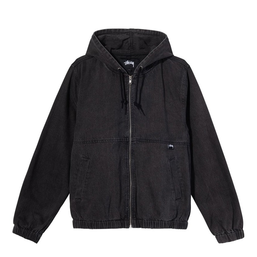 Stussy 斯图西纯色牛仔外套 男女同款