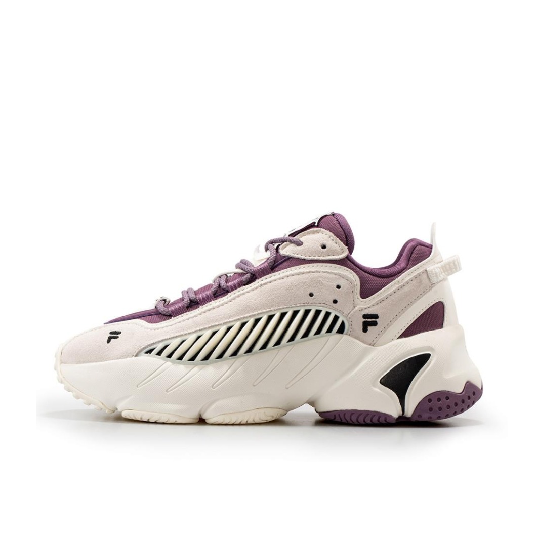 推荐商品：FILA/斐乐  ADE Reform  复古百搭 休闲潮流 网布透气 防滑耐磨 复古 风  老爹鞋 雪白/软糖紫