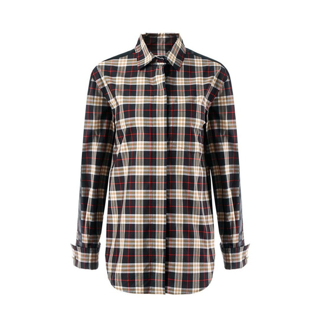 Burberry 博柏利 格纹长袖翻领衬衫 男女同款