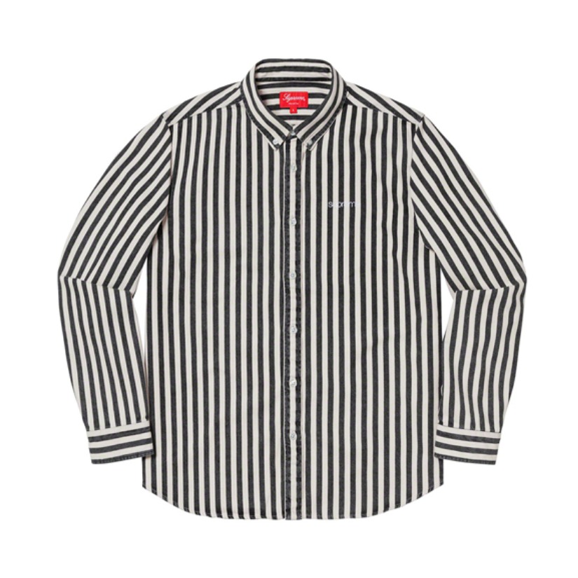 SUPREME   DENIM SHIRT 条纹衬衫 男女同款