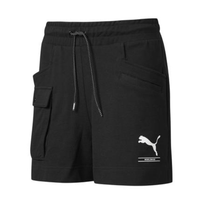 Puma 工装跑步抽绳高腰健身运动短裤 583859