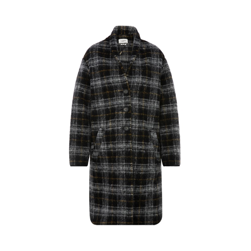 ISABEL MARANT ETOILE 混毛材质英伦风女士大衣外套