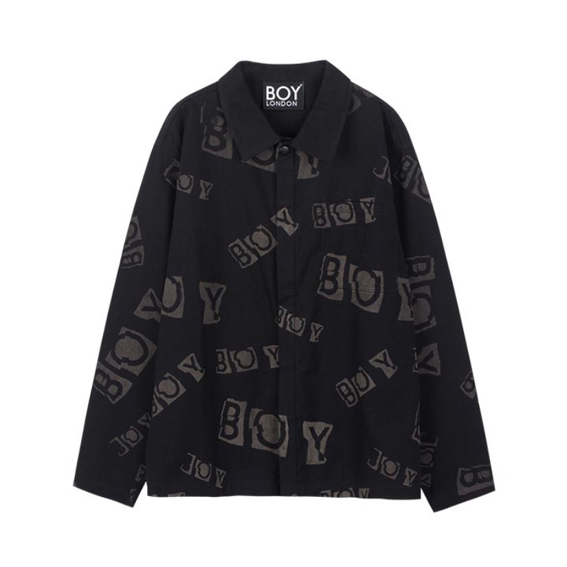 Boy London 秋满印交叠式字母LOGO潮流衬衫 000202
