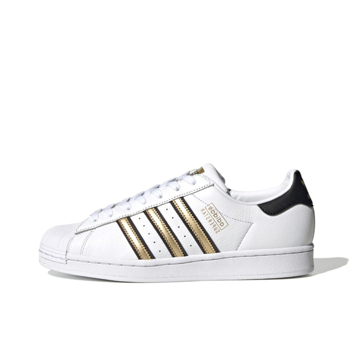 推荐商品：【宋雨琦同款】 adidas Originals Superstar 板鞋 轻便贝壳头薄底舒适百搭耐磨复古 白色/黑尾/金属金
