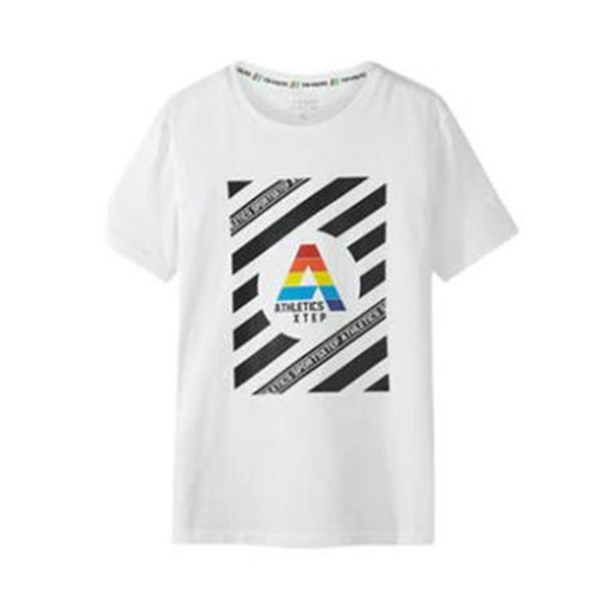 特步 男子短袖针织衫T恤 982229012169