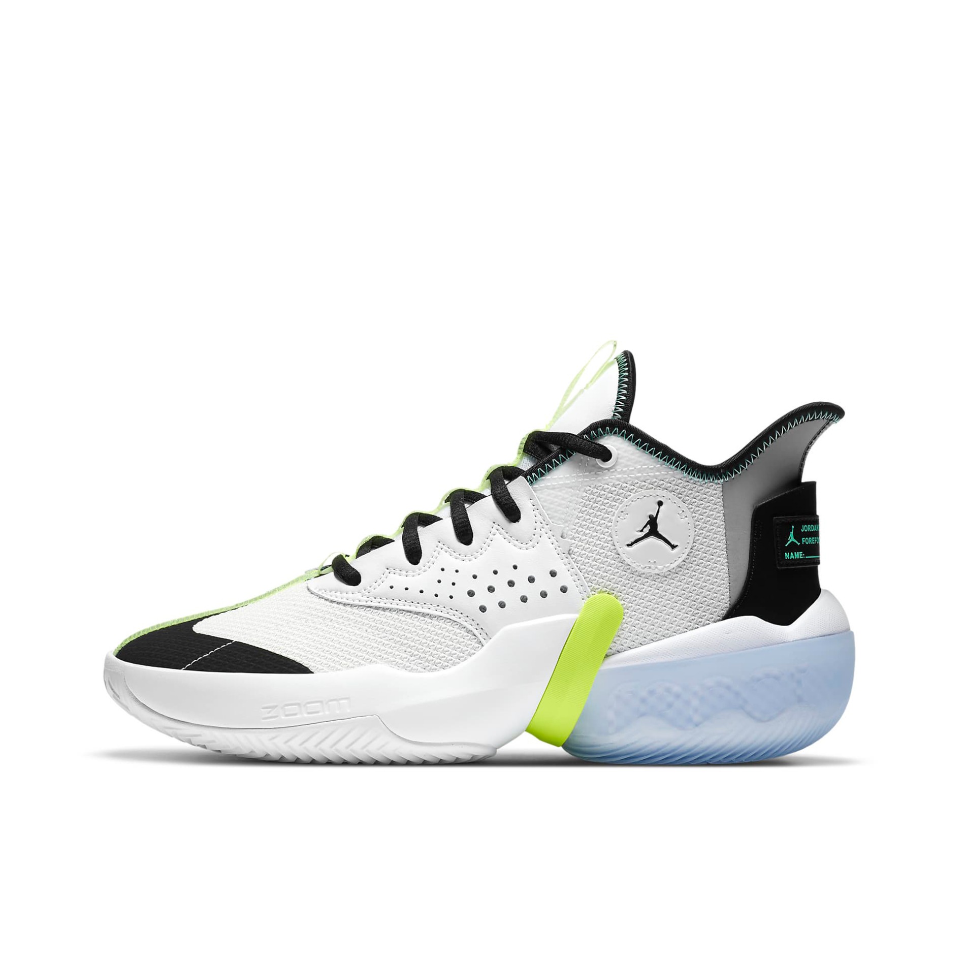 推荐商品：Jordan React Elevation 篮球鞋 缓震回弹防滑耐磨包裹性 白色/光辉绿/荧光黄/黑