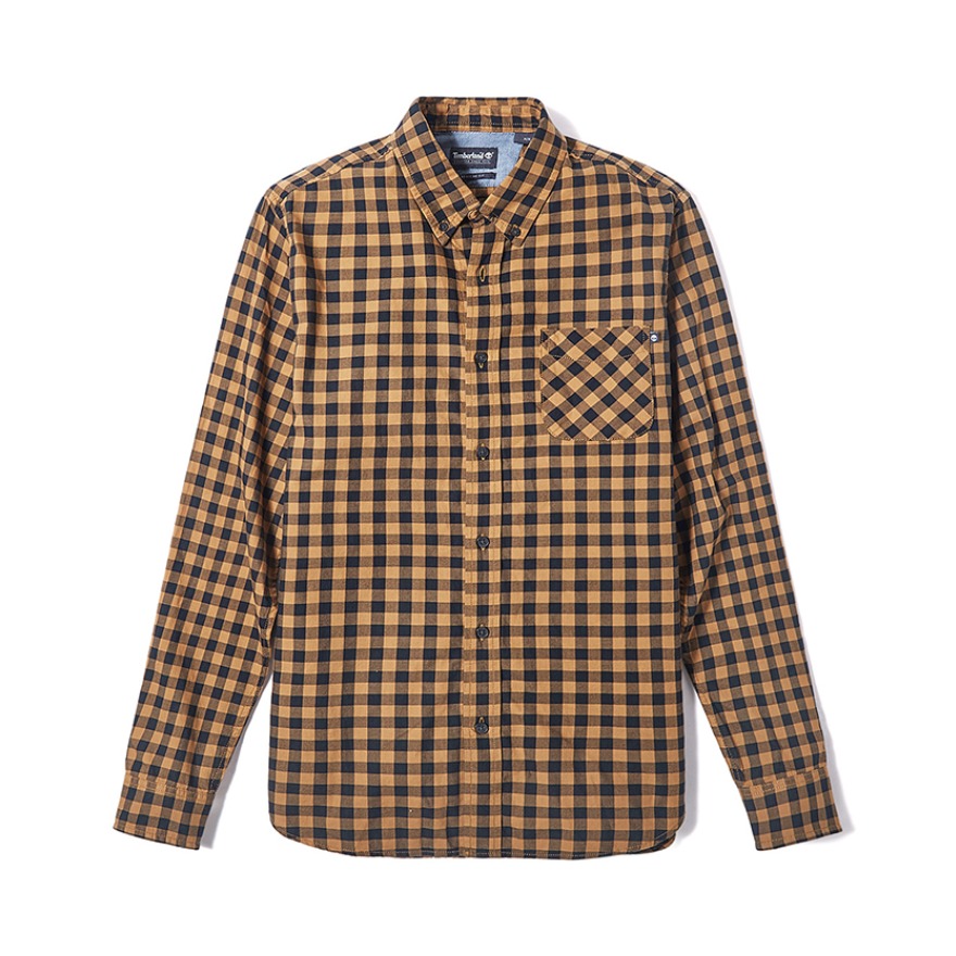 Timberland 运动休闲单排扣翻领长袖衬衫 A29N8