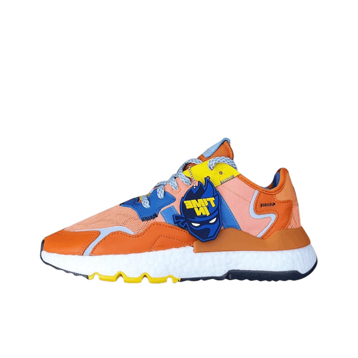 推荐商品：adidas Originals Nite Jogger BOOST 透气 防滑 支撑 中底 复古 运动休闲鞋 女款/Ninja联名/橙色/蓝色