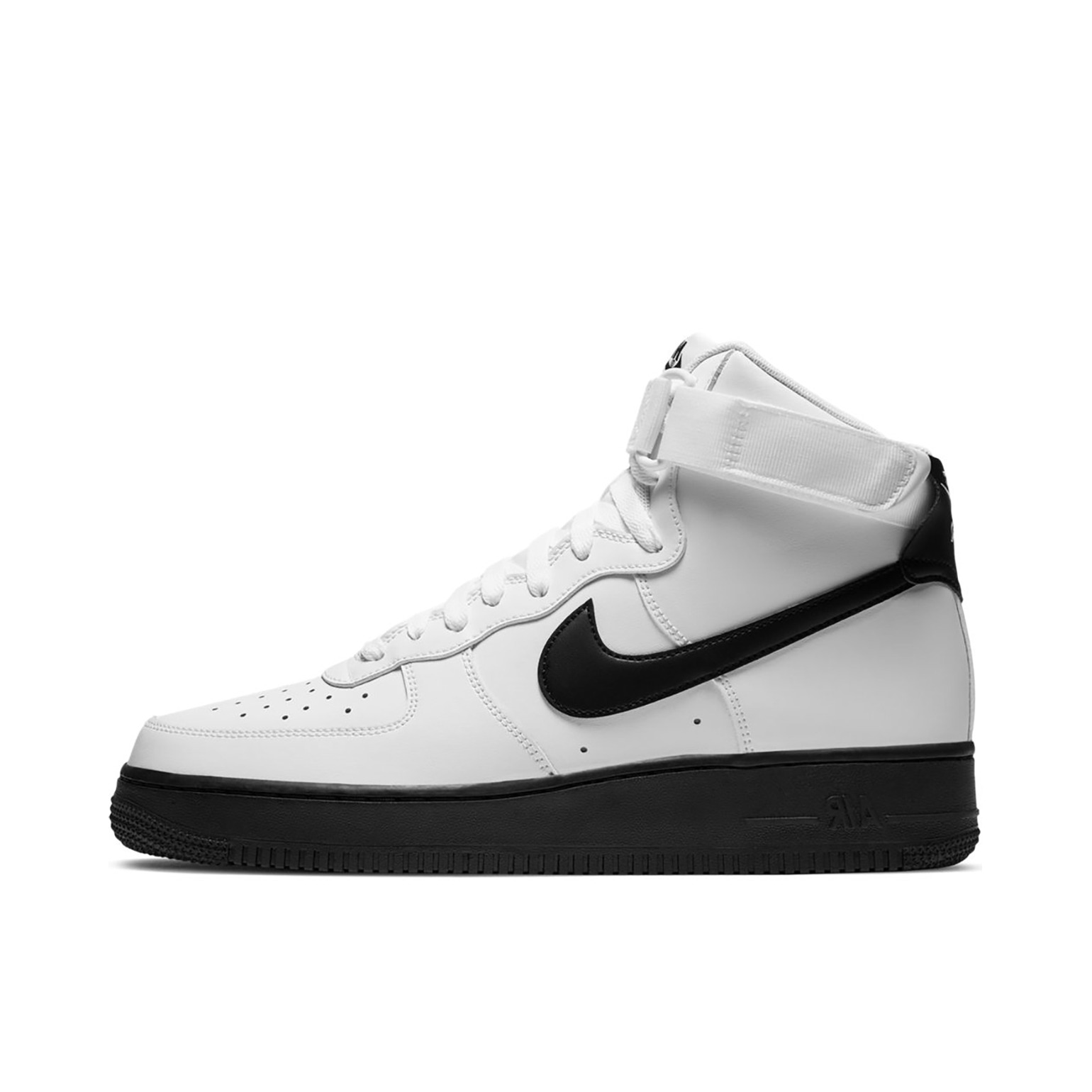 推荐商品：Nike Air Force 1 空军一号 板鞋 轻便舒适百搭耐磨防滑复古 White Black Midsole 高帮/白色/黑底