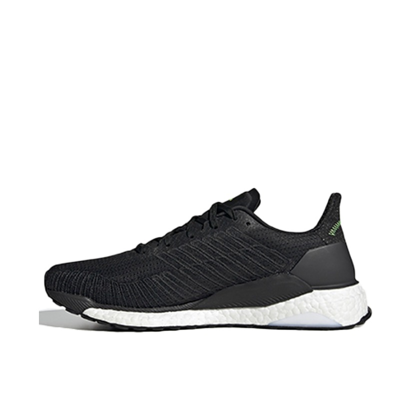 推荐商品：adidas Solar Boost 跑鞋 防滑耐磨轻便透气减震回弹织物支撑马拉松训练 黑色/白色