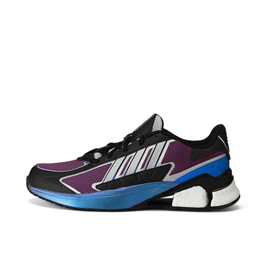 推荐商品：adidas neo A3 Boost 跑鞋 缓震耐磨轻便透气防滑织物 黑色/蓝色/紫色