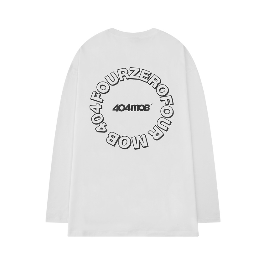 404MOB 经典logo字母印花长袖T恤 男女同款 TTYL00158CJ