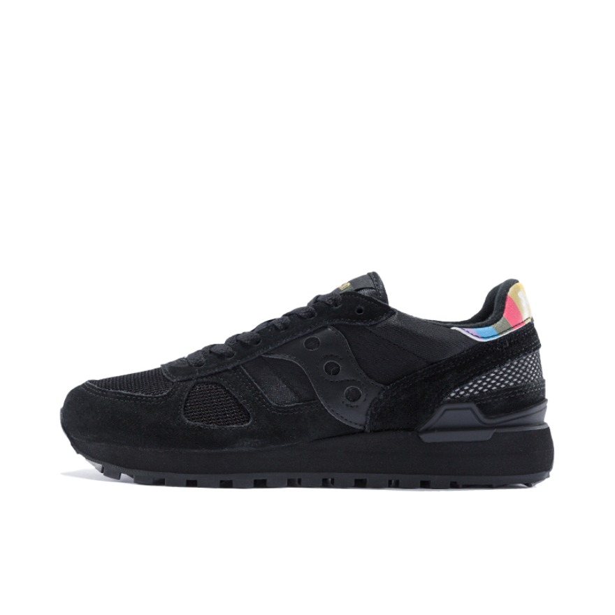 推荐商品：Saucony/索康尼 Shadow Original 时尚复古 减震回弹 防滑耐磨 透气 运动 织物 低帮 跑鞋 女款/黑色/桔色
