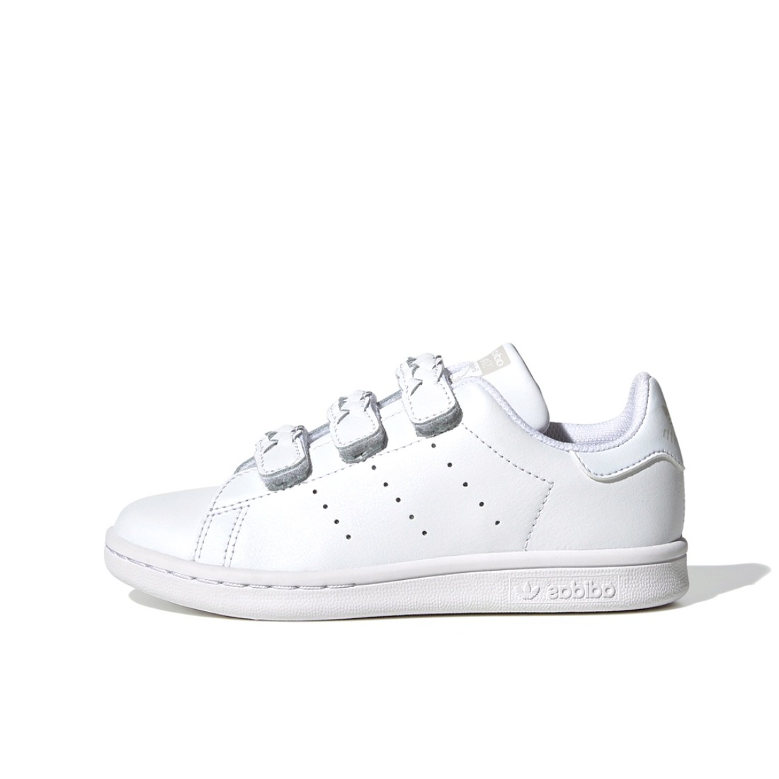 推荐商品：adidas Originals Stan Smith 防滑耐磨 舒适轻便 运动百搭 休闲 板鞋儿童 小童/亮白/一度灰