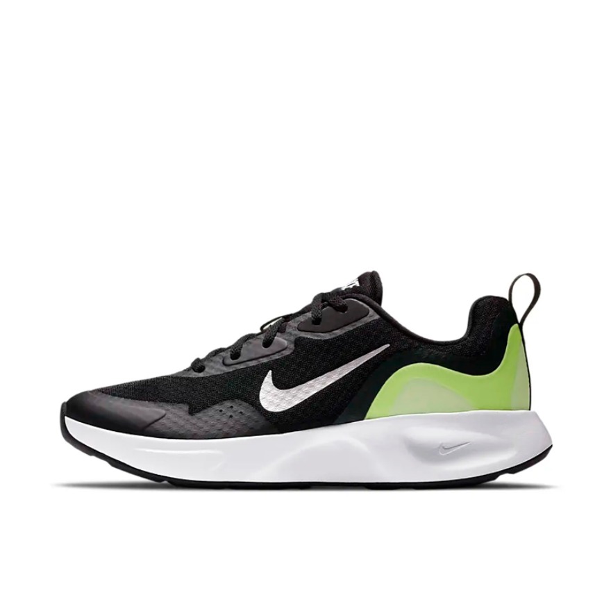 推荐商品：Nike Wearallday 跑鞋 缓震抓地回弹舒适轻便耐磨网面透气织物合成革复古 黑色/草绿