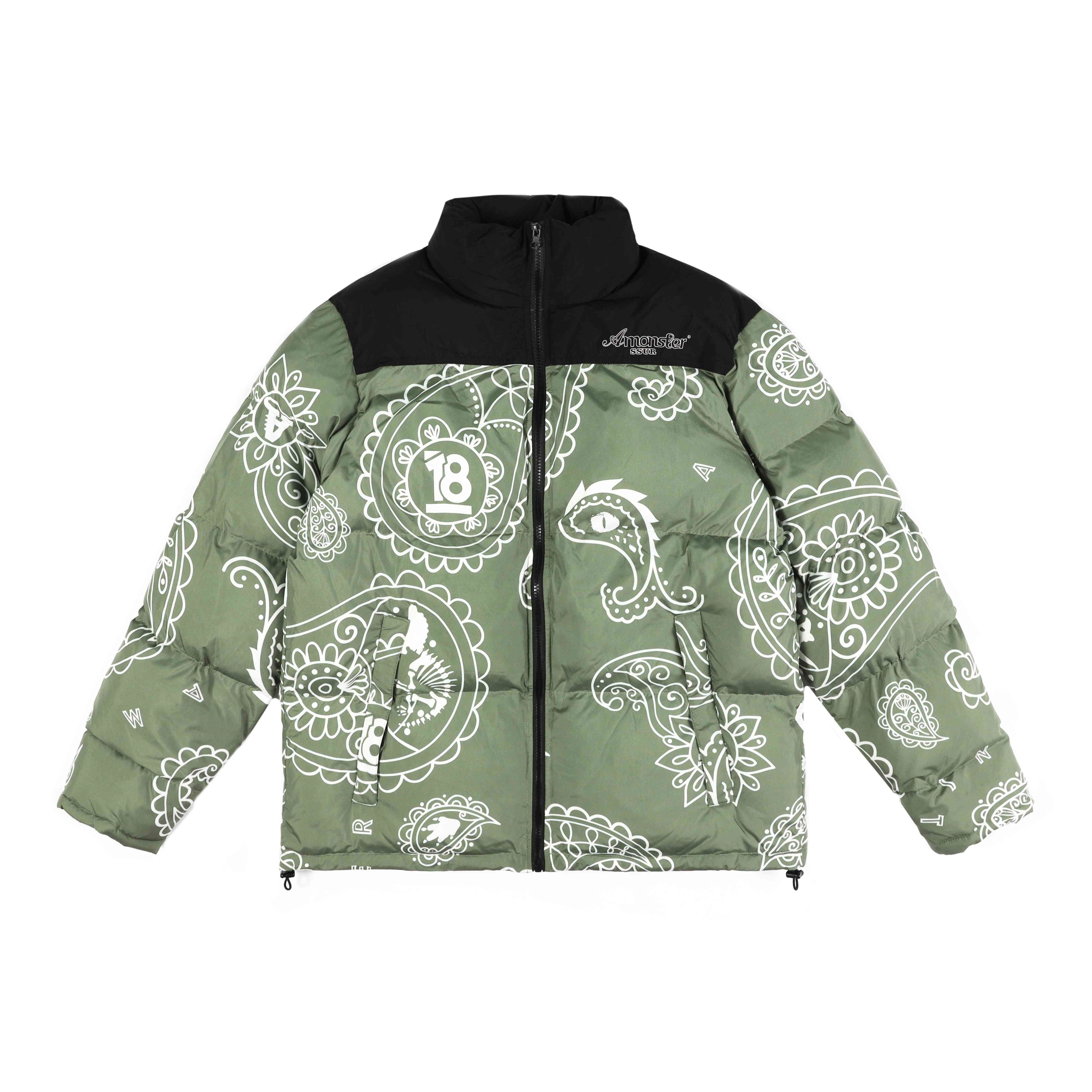 恐龙腰果花棉服