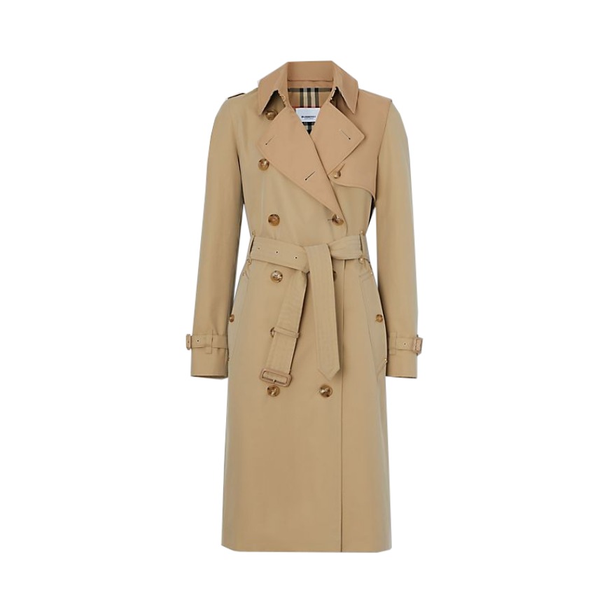 【全智贤同款】Burberry 英伦风滑铁卢版型Trench双排扣长款风衣 女装 80280161