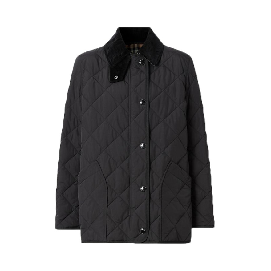 Burberry 博柏利 菱形绗缝温控谷仓翻领单排扣长袖夹克 男女同款 80217511