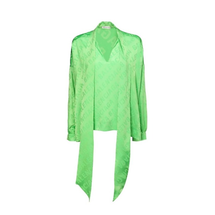 Balenciaga 巴黎世家 真丝logo衬衫