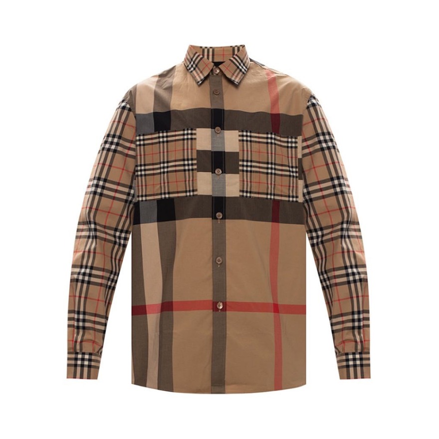 Burberry 博柏利 经典格子拼接长袖衬衫 男女同款 8032268