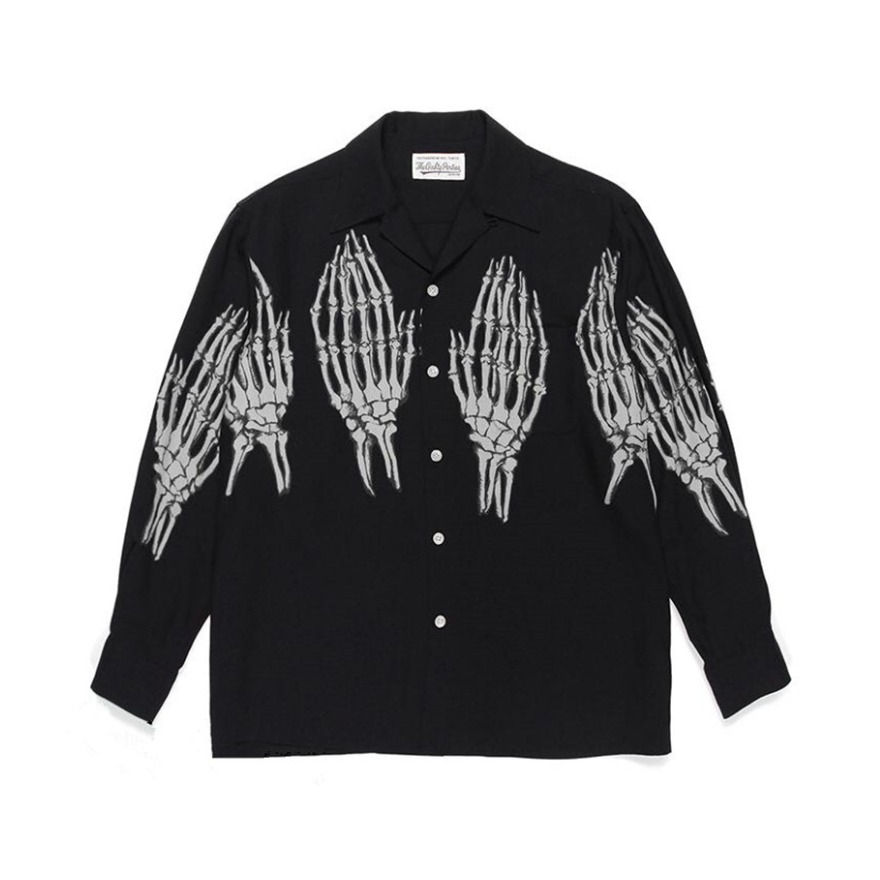 WACKO MARIA 骷髅手满印 HAWAIIAN SHIRT 衬衫 男女同款