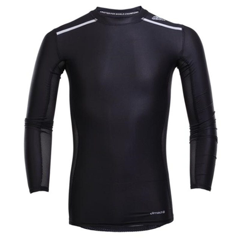 Adidas 男子 TECH FIT 紧身衣 训练长袖