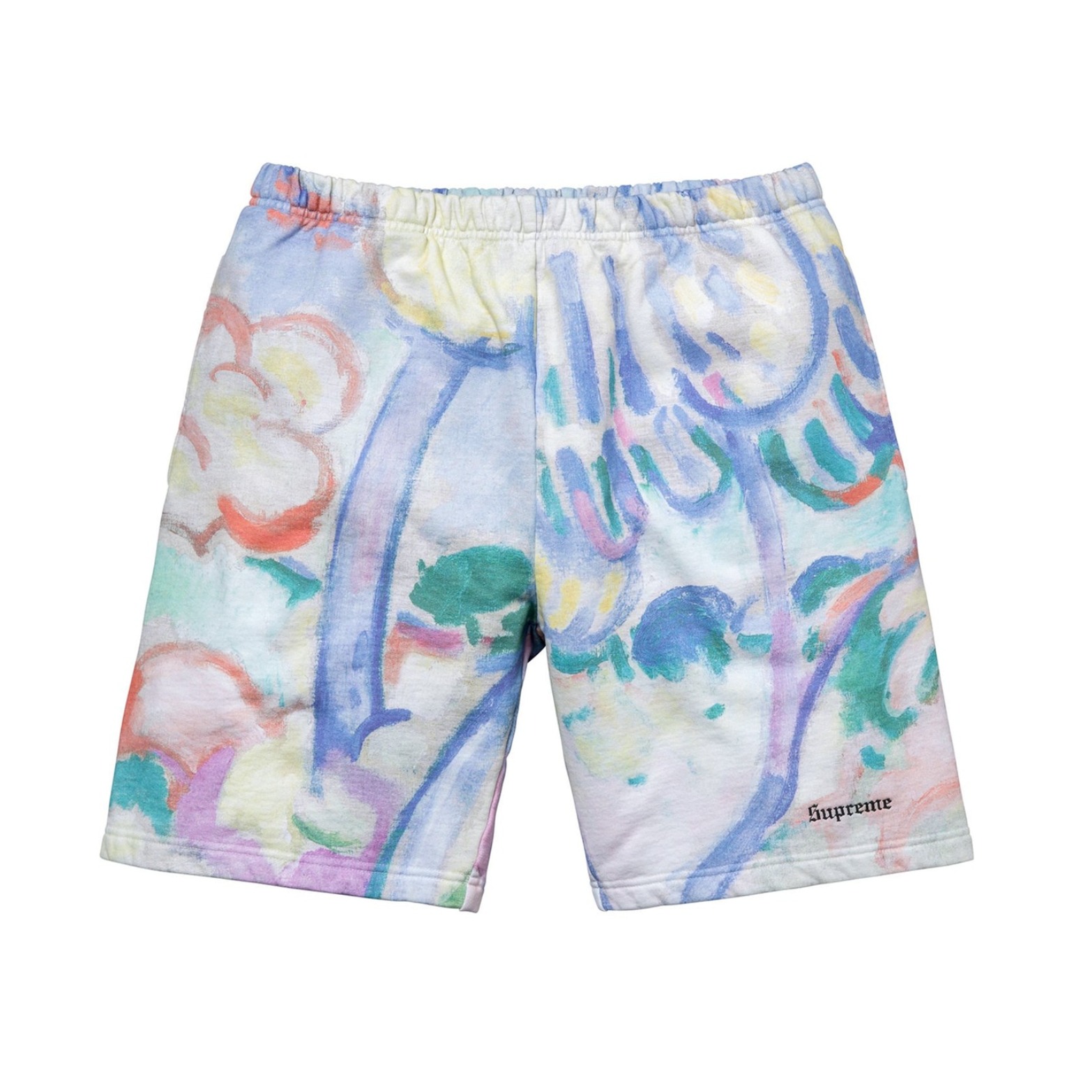Supreme Landscape Sweatshort 水彩画油画扎染休闲短裤 男女同款