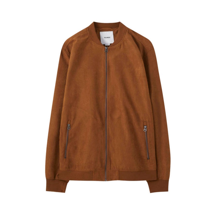 PULL&BEAR 帅气绒面飞行员夹克 09710507707