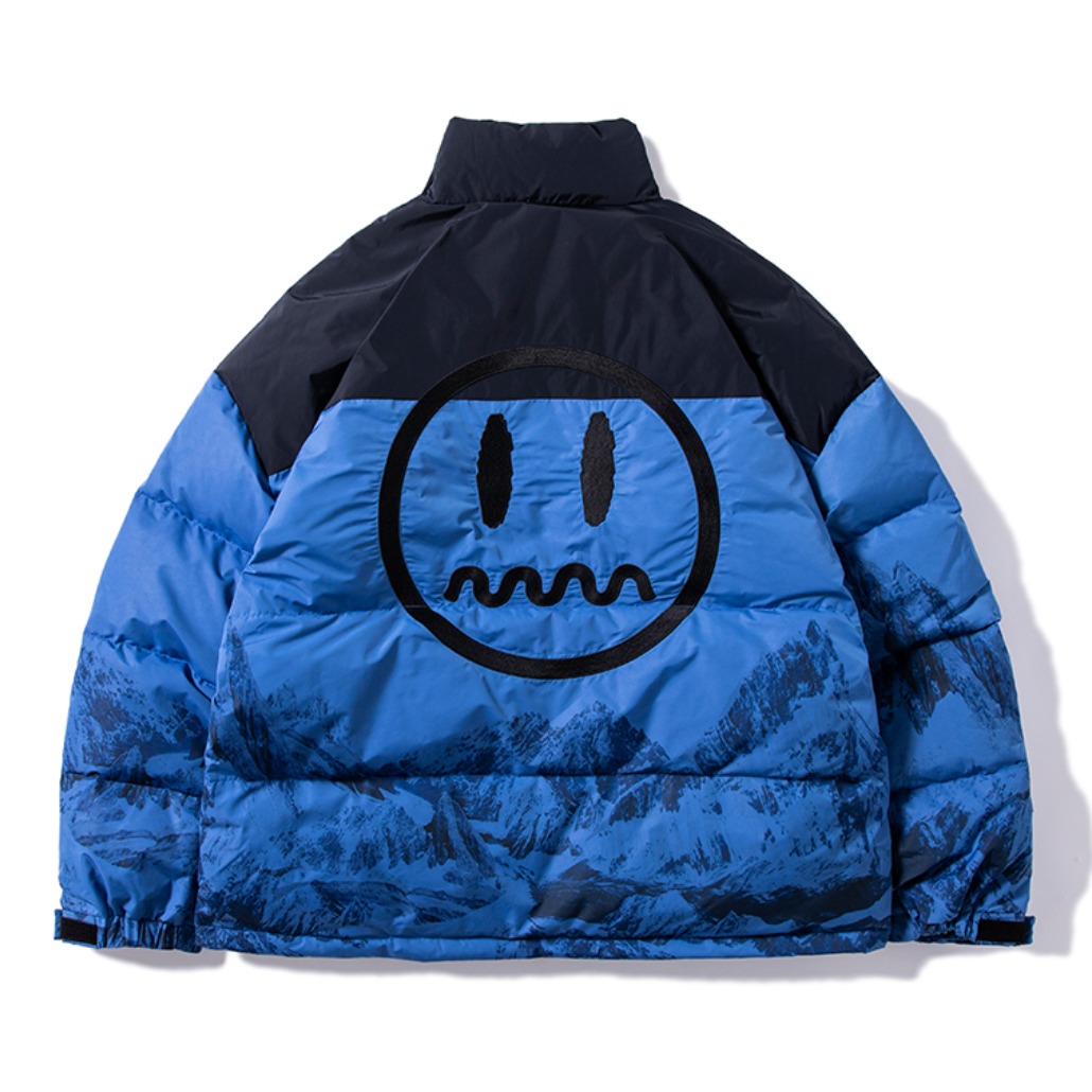 Beaster 小恶魔鬼脸拼接雪山潮流保暖羽绒服 男女同款 AW19YC11