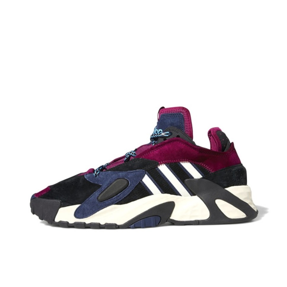 推荐商品：adidas Originals Streetball 2019 防滑耐磨 经典复古 缓震回弹 透气 实战 篮球鞋 黑色/紫色/深蓝/白色