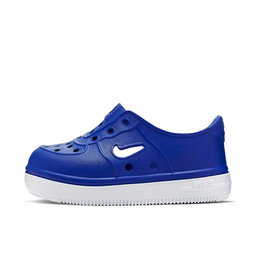 推荐商品：Nike Foam Force 1 时尚复古 舒适休闲 透气 防滑耐磨 板鞋 婴童/蓝色