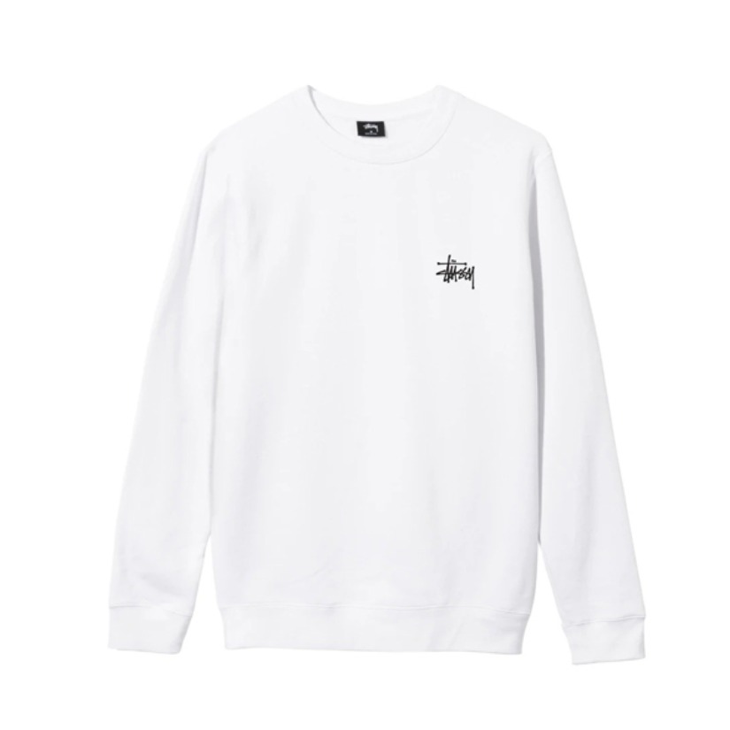 Stussy 经典logo圆领套头卫衣 男女同款 1914500