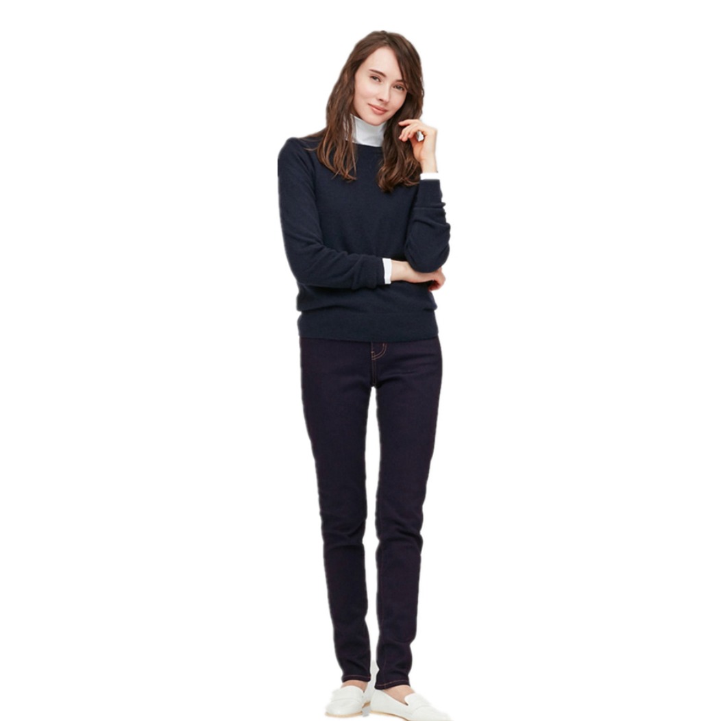 【HEATTECH发热系列】UNIQLO/优衣库 高弹力高腰牛仔裤 女装 431737