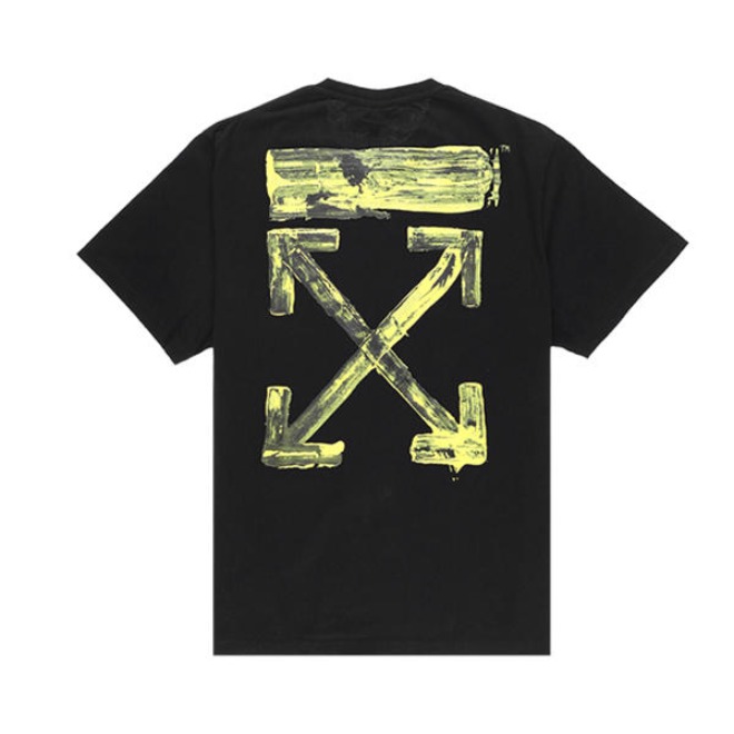 OFF-WHITE 涂鸦刷漆泼墨箭头短袖T恤 男女同款