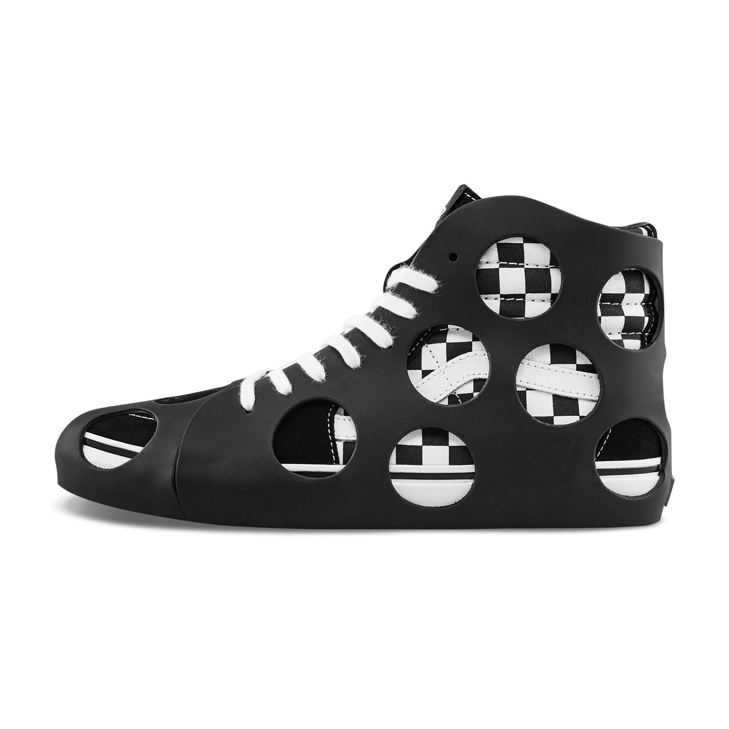 推荐商品：Vans/范斯 SK8-Hi 板鞋 潮流经典拼接复古街头厚底 Cage VLT LX双层结构/黑白棋盘