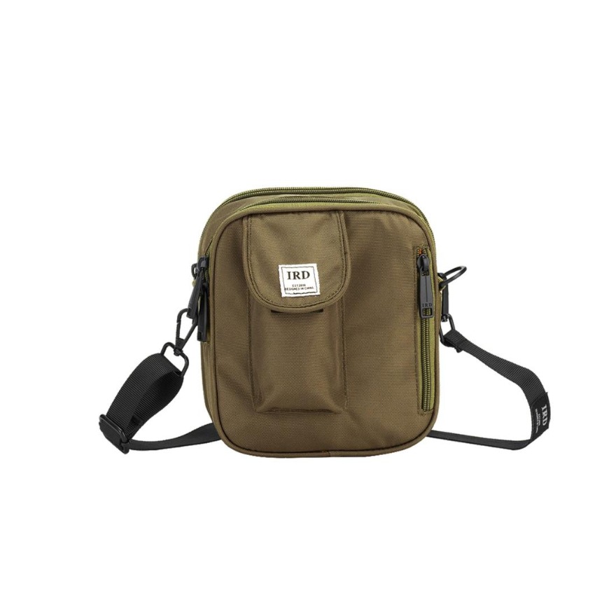 IRD 牛津纺纯色拉链竖款方形斜挎包 R0323