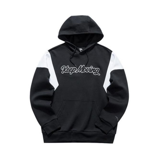 Anta 男士加厚字母宽松连帽运动卫衣 152048701