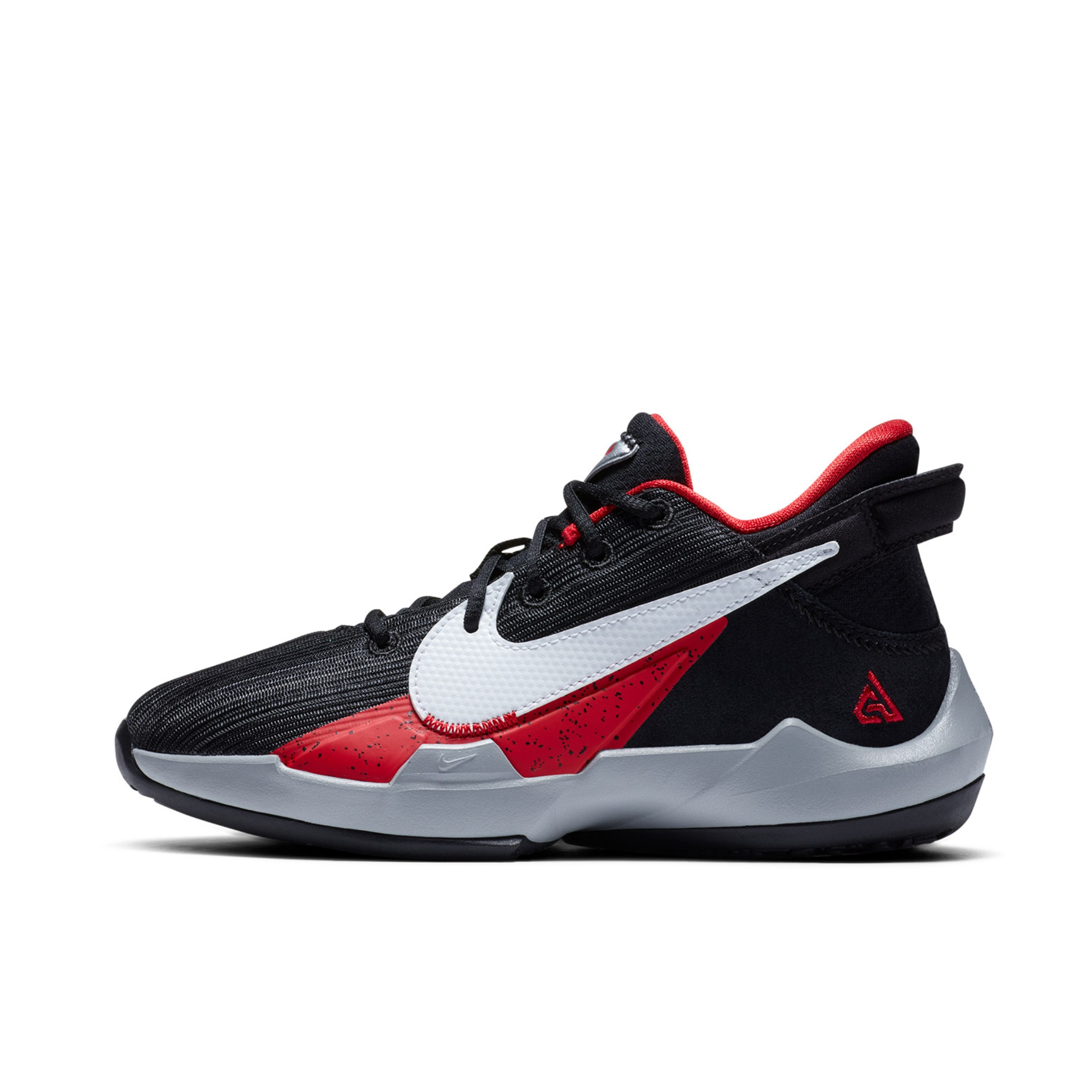 推荐商品：Nike Zoom Freak 2 缓震耐磨 轻便透气 防滑 儿童篮球鞋 小童/黑色/红色