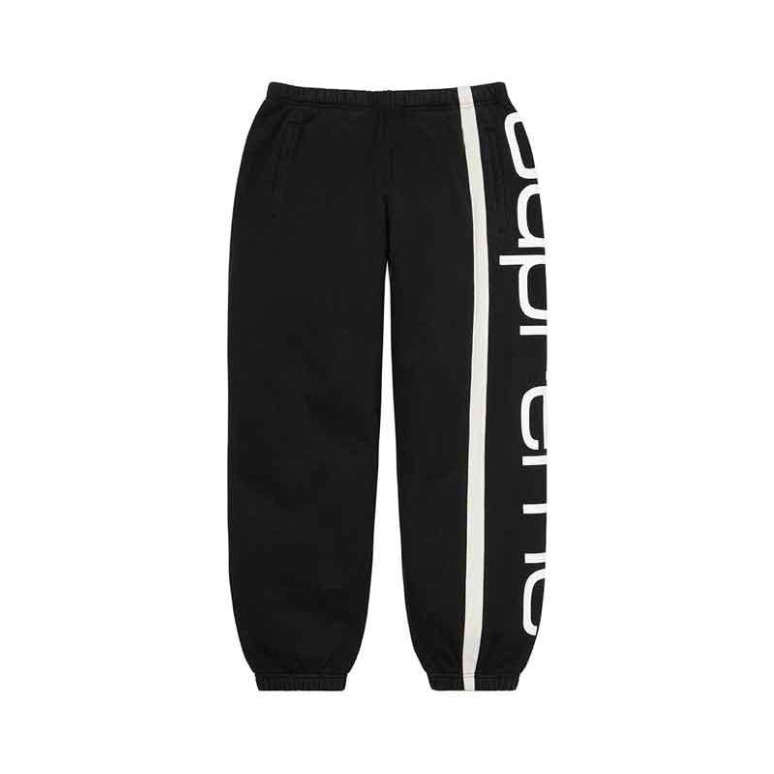 Supreme 大logo印花Paneled束脚运动休闲长裤 男女同款
